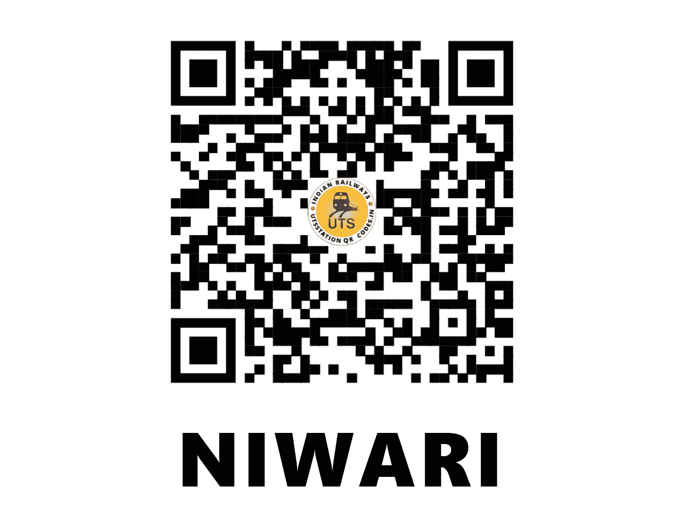 UTS QR Code for NIWARI - NEW (NC - MADHYA PRADESH)